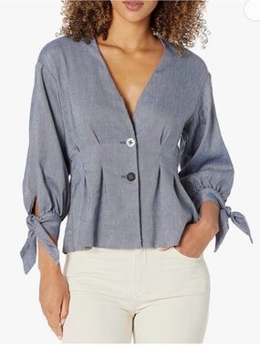Nic + Zoe Twill Of It Linen Blend Jacket